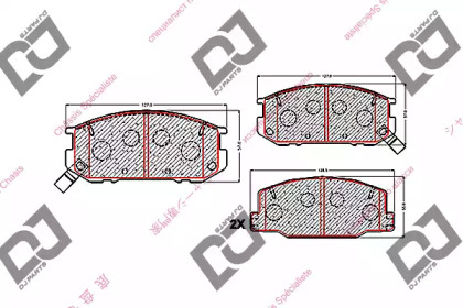 Комплект тормозных колодок BP1581 DJ PARTS